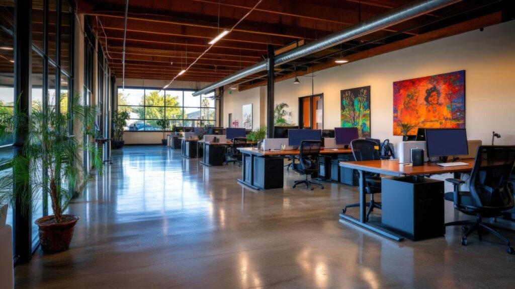 
Modern open office space with natural light