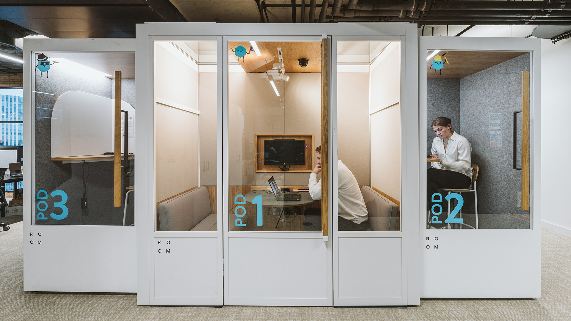 Bespoke Office Phone booths for Attensi